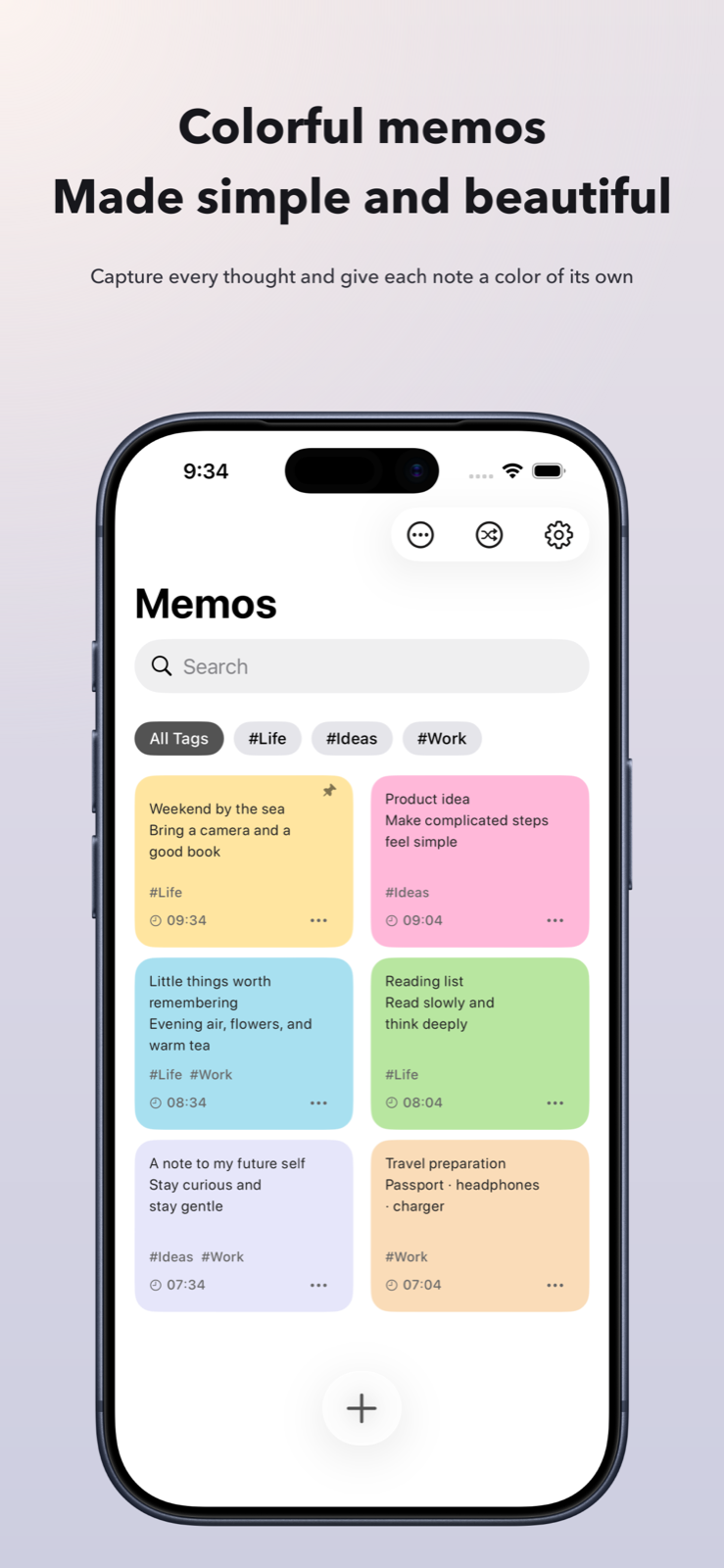 Colorful notes for every thought