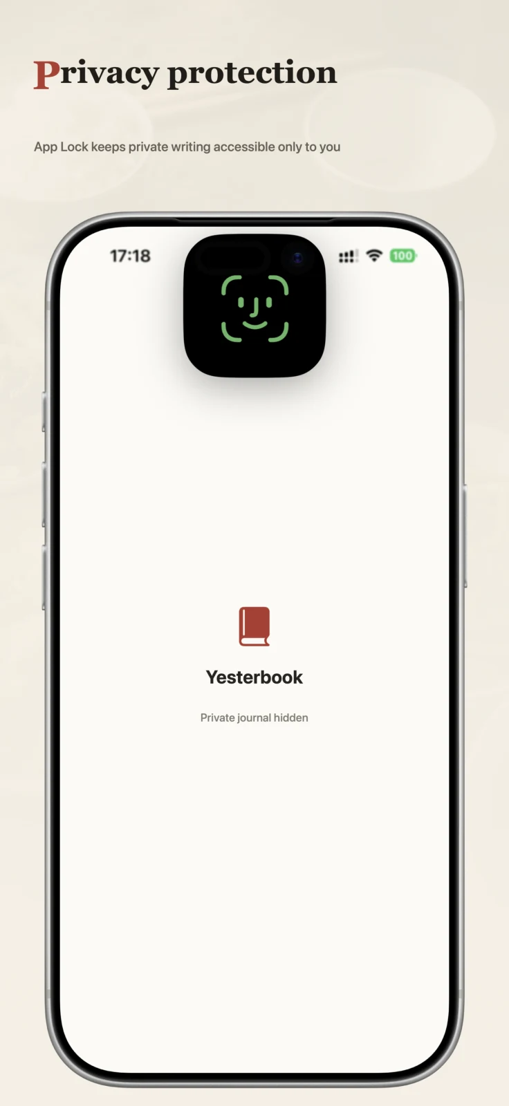 Protect private writing with Face ID, Touch ID or device passcode